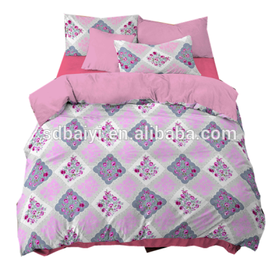 Hot Sale Plaid Brushed width 220 cm 100% polyester flocked velvet fabric for bedding set