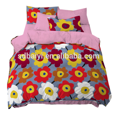 Colorful Printing Polyester Microfiber Brushed Bedding Fabric In Rolls